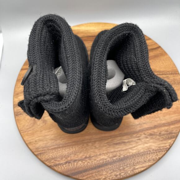 UGG Australia Boots Classic Cardy Womens Size 8 Black Casual Comfort Shoes - Picture 5 of 8